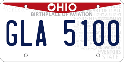 OH license plate GLA5100