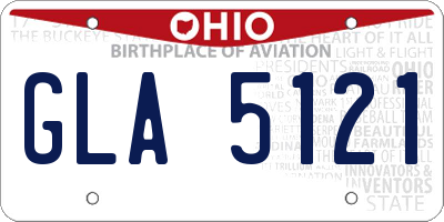 OH license plate GLA5121