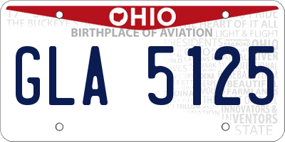 OH license plate GLA5125