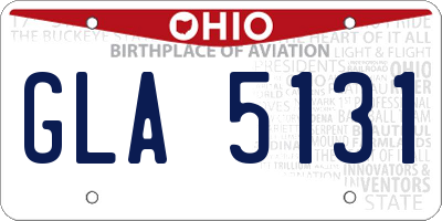 OH license plate GLA5131