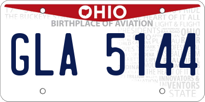 OH license plate GLA5144