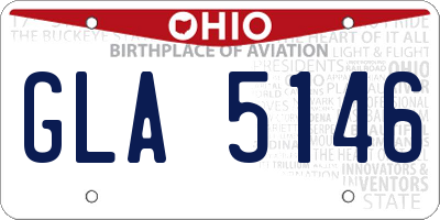OH license plate GLA5146
