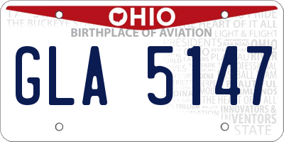 OH license plate GLA5147