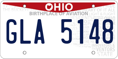 OH license plate GLA5148