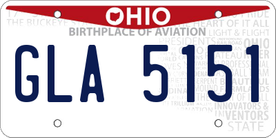 OH license plate GLA5151
