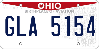 OH license plate GLA5154