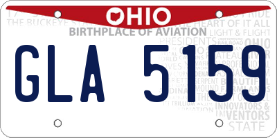 OH license plate GLA5159
