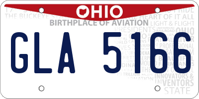 OH license plate GLA5166