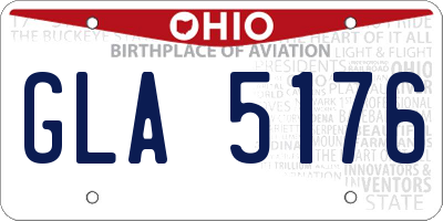OH license plate GLA5176