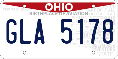 OH license plate GLA5178