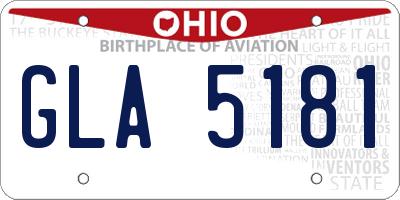 OH license plate GLA5181