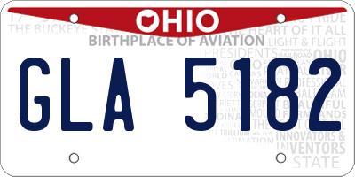 OH license plate GLA5182