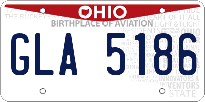 OH license plate GLA5186