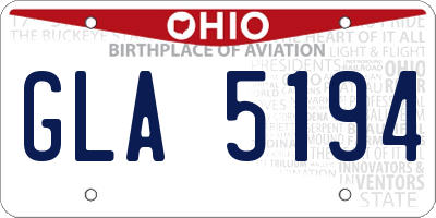 OH license plate GLA5194