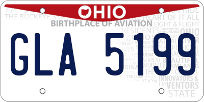 OH license plate GLA5199