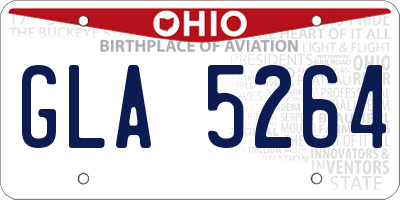 OH license plate GLA5264