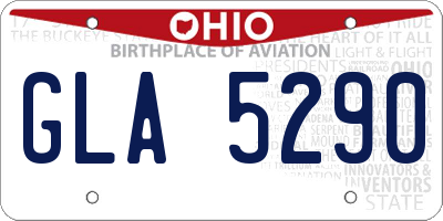OH license plate GLA5290