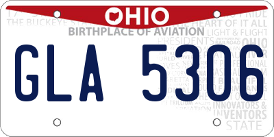 OH license plate GLA5306