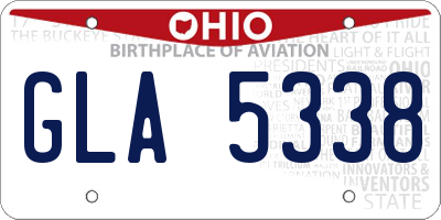 OH license plate GLA5338