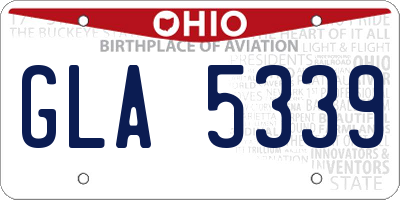 OH license plate GLA5339
