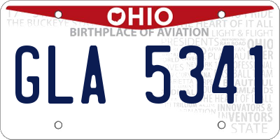 OH license plate GLA5341