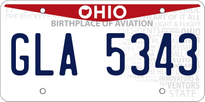 OH license plate GLA5343