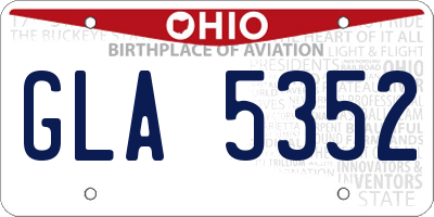 OH license plate GLA5352
