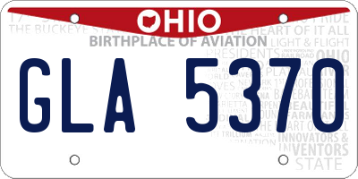 OH license plate GLA5370