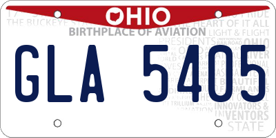 OH license plate GLA5405