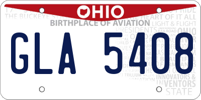 OH license plate GLA5408