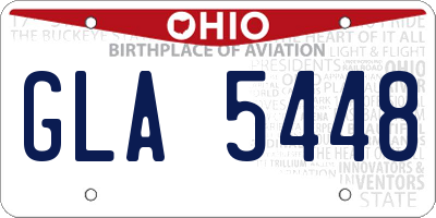 OH license plate GLA5448