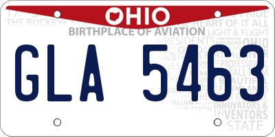 OH license plate GLA5463