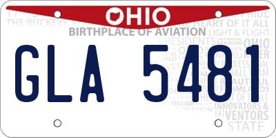 OH license plate GLA5481