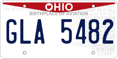 OH license plate GLA5482