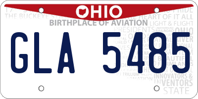 OH license plate GLA5485