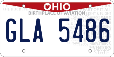 OH license plate GLA5486