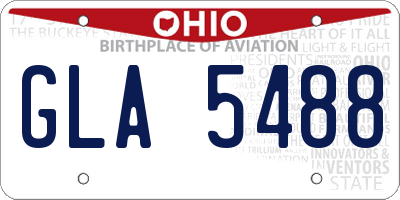 OH license plate GLA5488