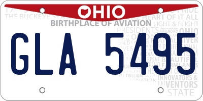OH license plate GLA5495
