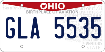 OH license plate GLA5535