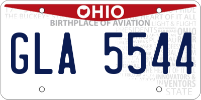 OH license plate GLA5544