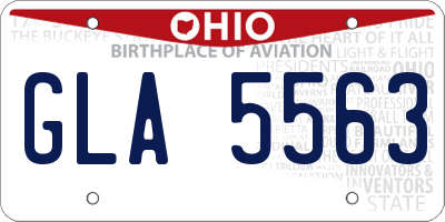 OH license plate GLA5563