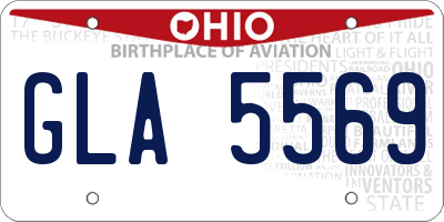 OH license plate GLA5569