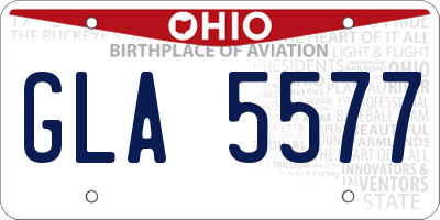 OH license plate GLA5577