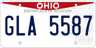 OH license plate GLA5587