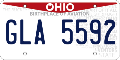 OH license plate GLA5592
