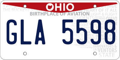 OH license plate GLA5598