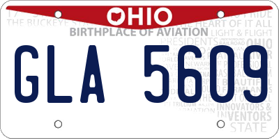 OH license plate GLA5609