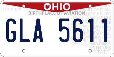 OH license plate GLA5611
