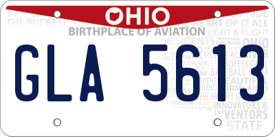 OH license plate GLA5613