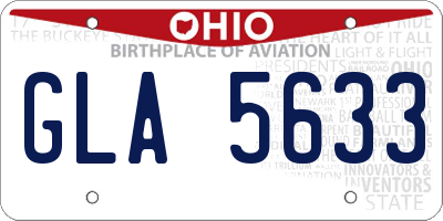 OH license plate GLA5633